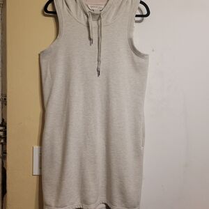 Freedom Trail By Kyodan Hoodie Sleeveless Cream Mini Dress SZ L